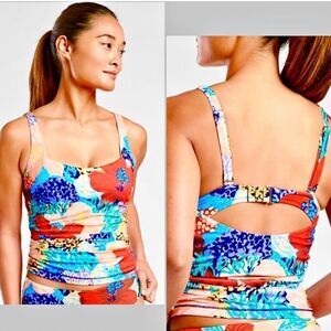 NWOT ATHLETA SQUARE NECK BRA CUP PRINT
TANKINI